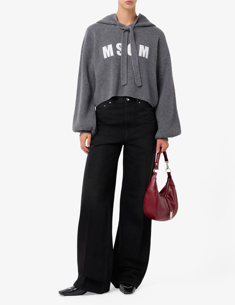 rinascente MSGM Felpa con cappuccio in misto lana e cashmere