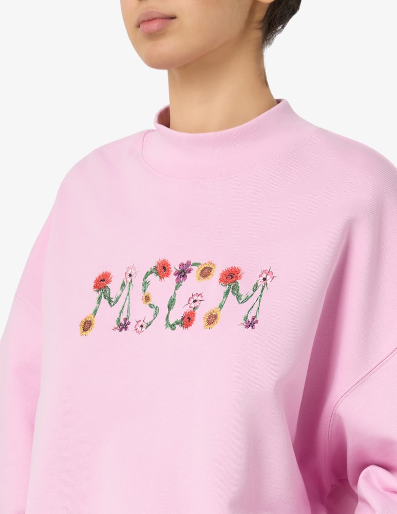 MSGM Felpa logo floreale - immagine 4 MSGM Felpa logo floreale - immagine 4