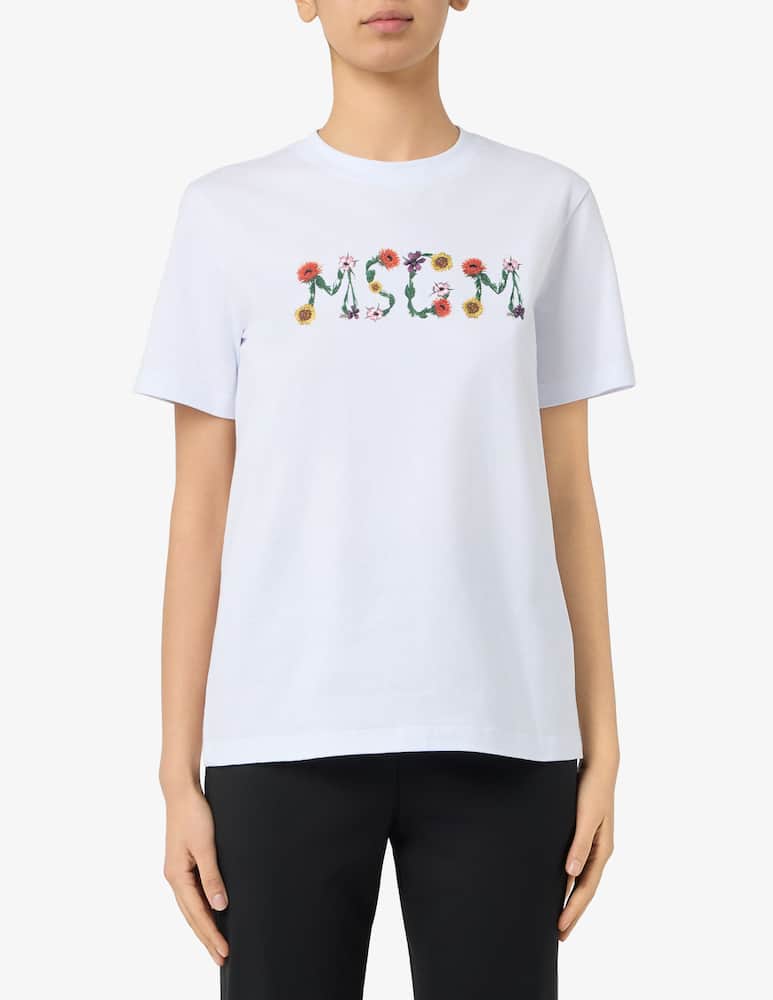 MSGM Floral logo t-shirt - picture 1 MSGM Floral logo t-shirt - picture 1