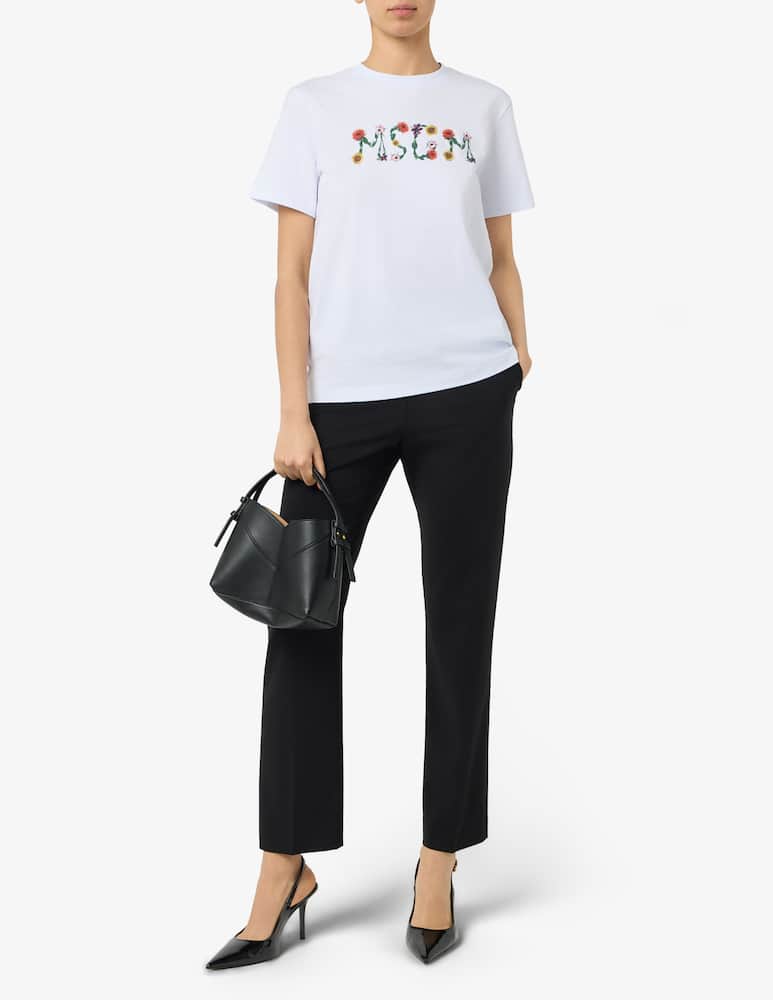 MSGM Floral logo t-shirt - picture 2 MSGM Floral logo t-shirt - picture 2