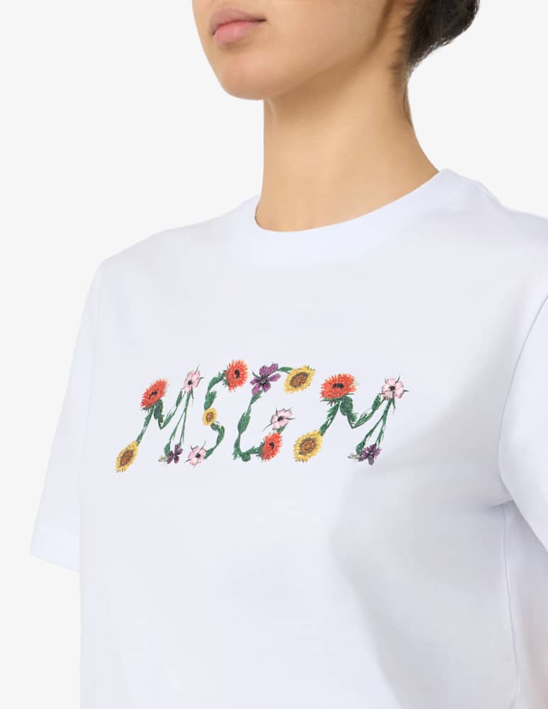 MSGM Floral logo t-shirt - picture 4 MSGM Floral logo t-shirt - picture 4