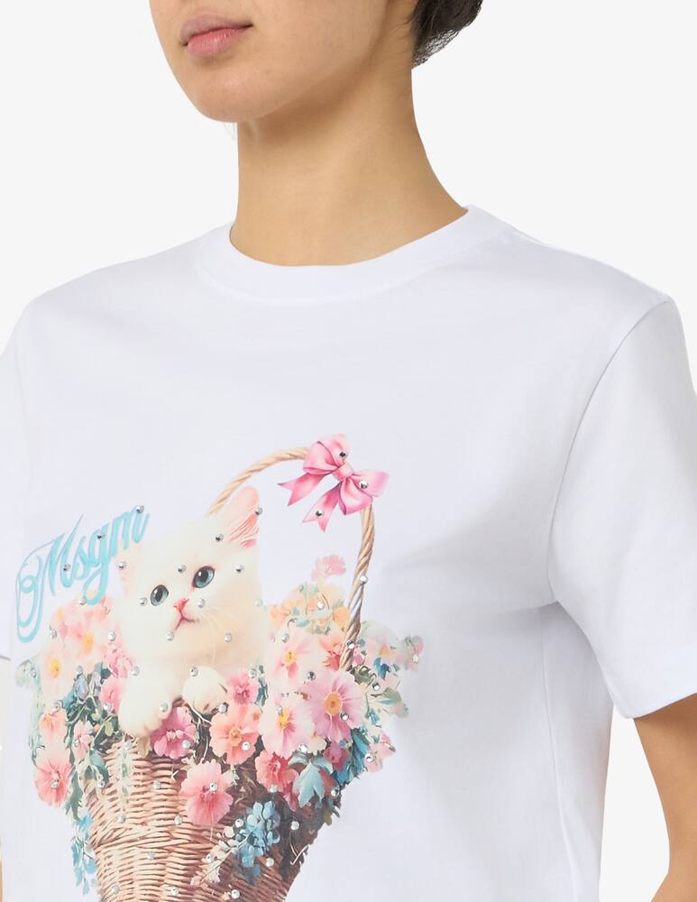 rinascente MSGM T-shirt con stampa gatto