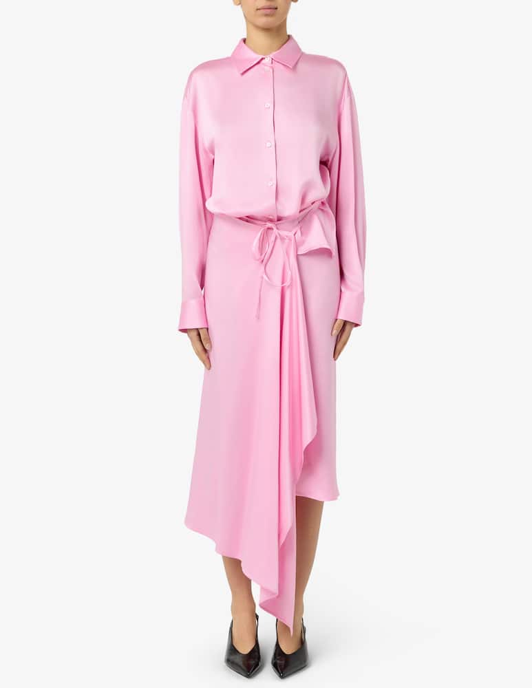 rinascente MSGM Abito midi con nodo in vita