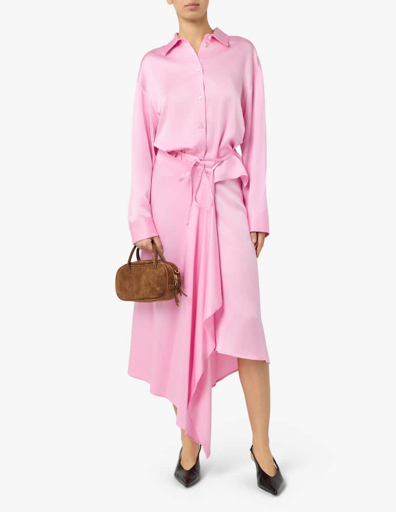 rinascente MSGM Abito midi con nodo in vita