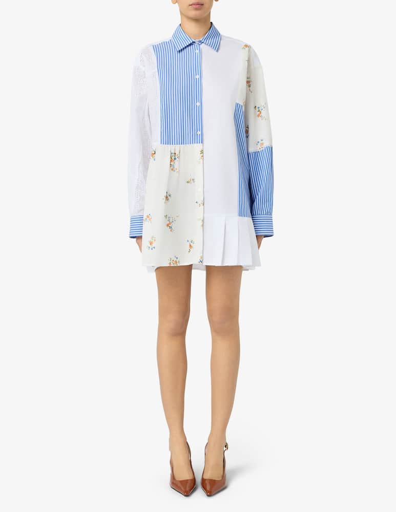 MSGM Abito chemisier patchwork - immagine 1 MSGM Abito chemisier patchwork - immagine 1