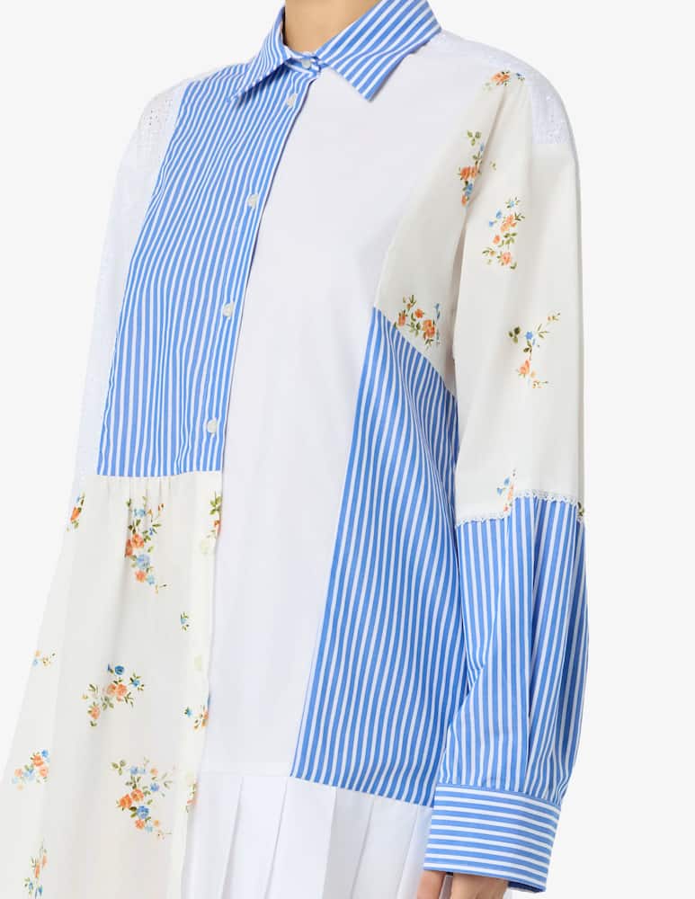 MSGM Abito chemisier patchwork - immagine 4 MSGM Abito chemisier patchwork - immagine 4