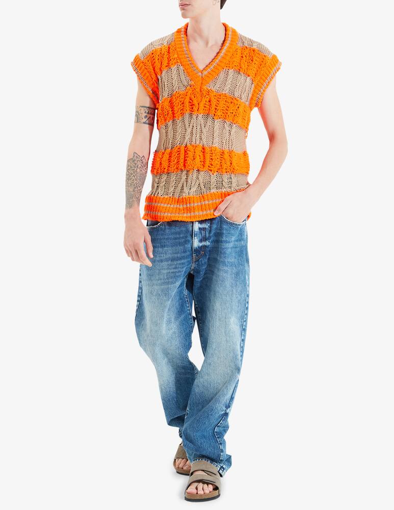 rinascente Amaranto Striped short sleeve gilet