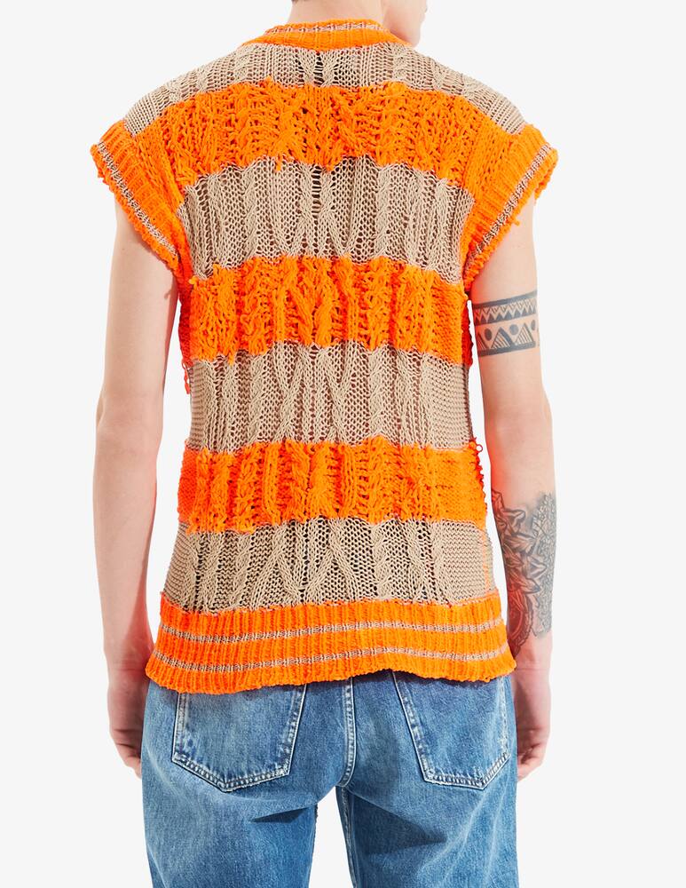 rinascente Amaranto Striped short sleeve gilet