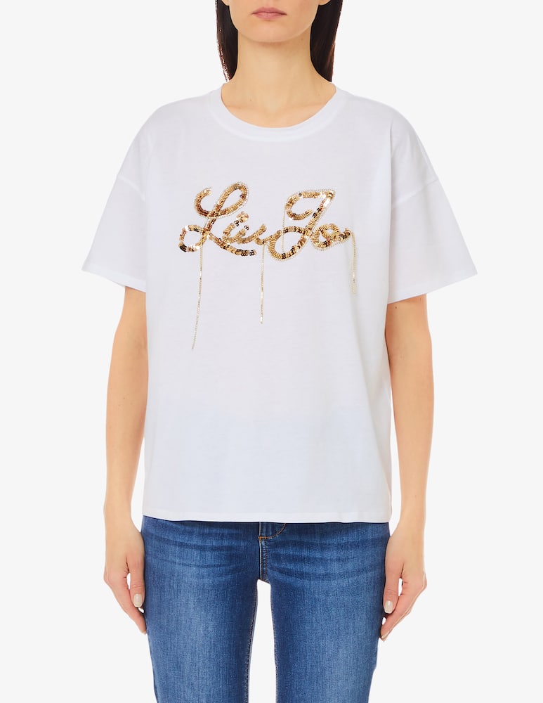 Liu Jo T-shirt in cotone con logo - immagine 1 Liu Jo T-shirt in cotone con logo - immagine 1