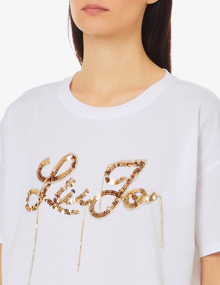 Liu Jo T-shirt in cotone con logo - immagine 3 Liu Jo T-shirt in cotone con logo - immagine 3