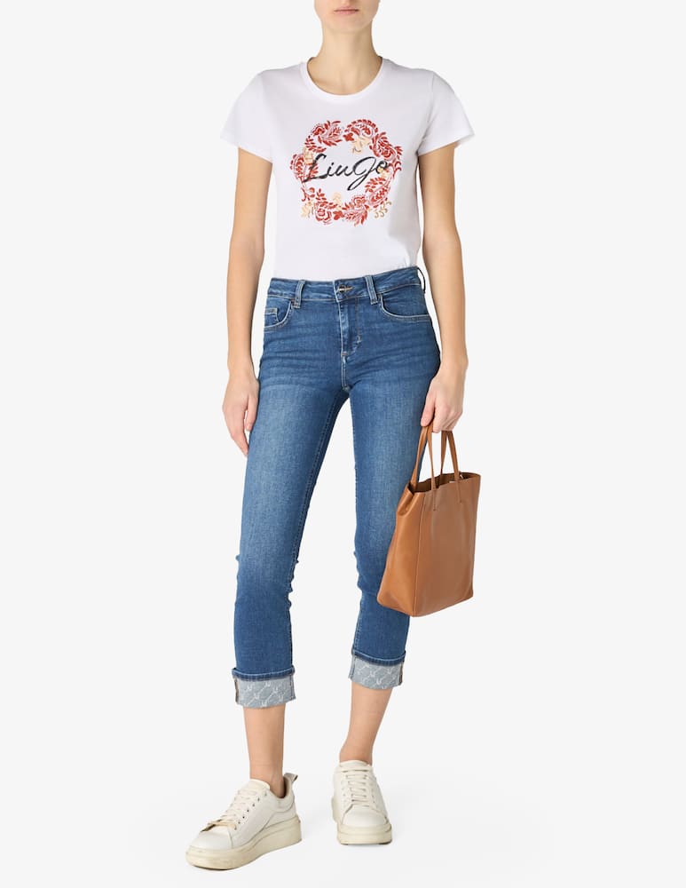 rinascente Liu Jo Cuffed denim trousers