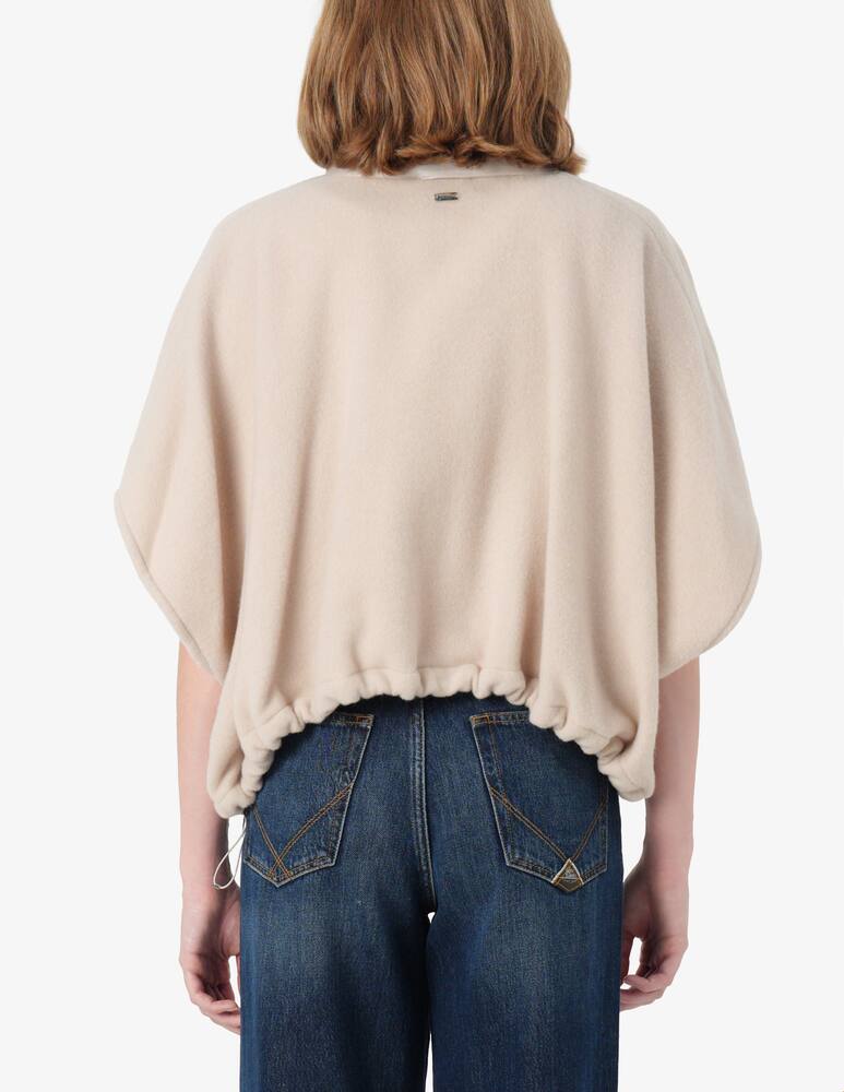 rinascente Herno Poncho corto Resort in Warmy Cashmere Wool e Nylon Ultralight