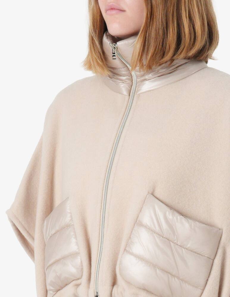 rinascente Herno Poncho corto Resort in Warmy Cashmere Wool e Nylon Ultralight