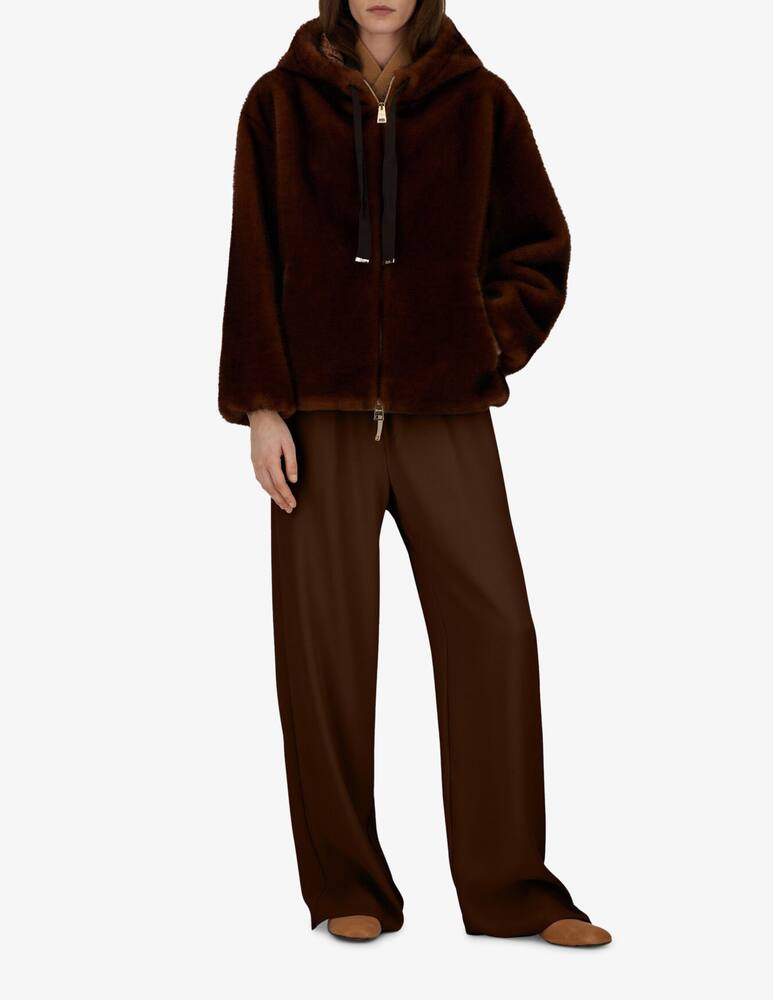 Herno Giacca Bomber in melange alternative mink fur - immagine 2