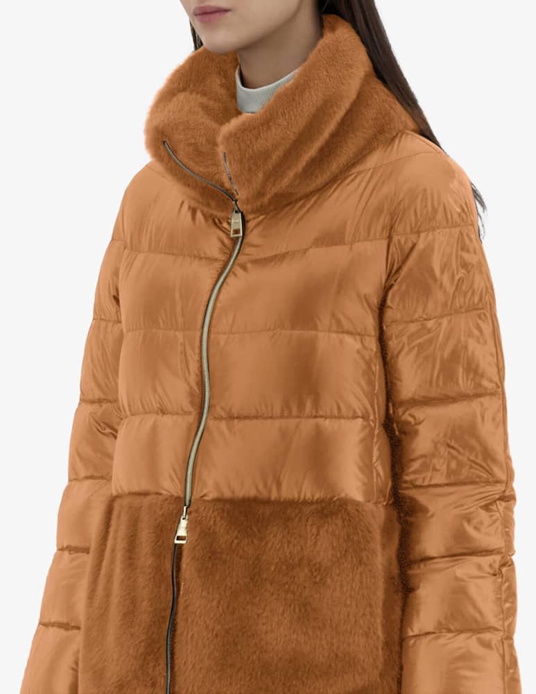 Herno Cappa in nylon Ultralight e Lady Alternative Fur - immagine 4