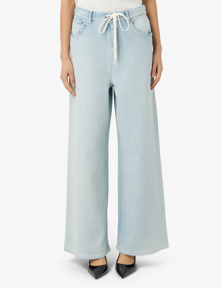 MM6 Maison Margiela jeans a gamba alrga con coulisse - immagine 1