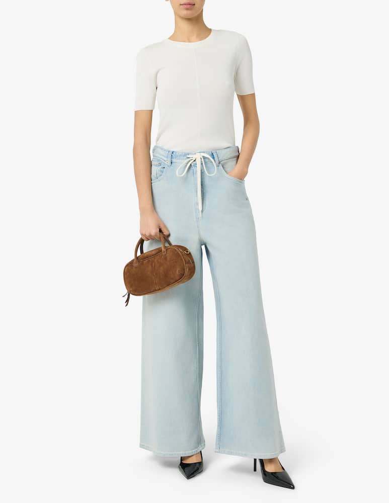 MM6 Maison Margiela jeans a gamba alrga con coulisse - immagine 2