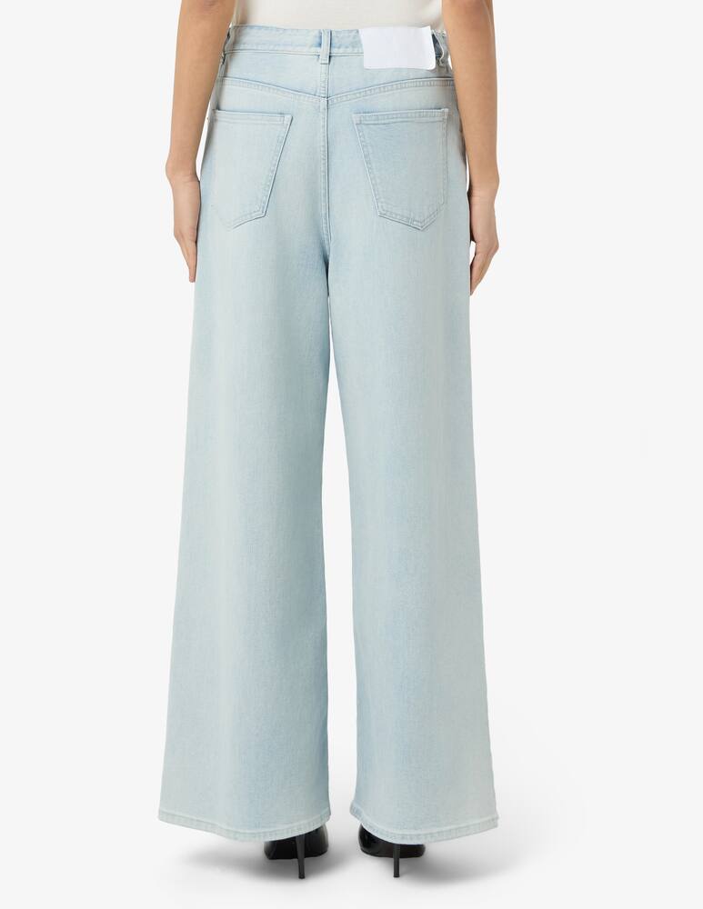 MM6 Maison Margiela jeans a gamba alrga con coulisse - immagine 3