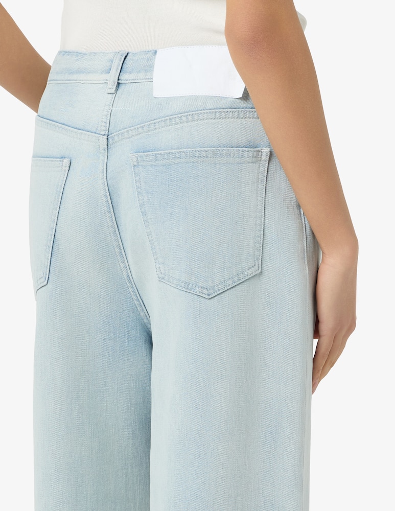 MM6 Maison Margiela jeans a gamba alrga con coulisse - immagine 4
