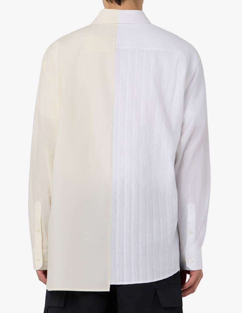 MM6 Maison Margiela Camicia bicolore asimmetrica - immagine 3 MM6 Maison Margiela Camicia bicolore asimmetrica - immagine 3