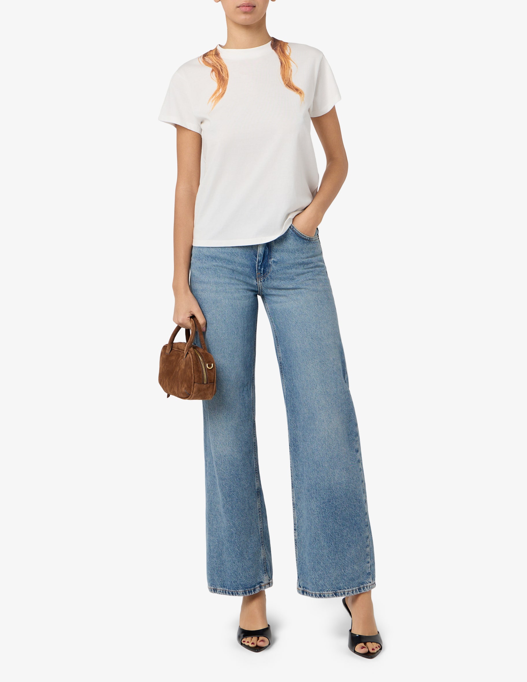 Shop MM6 Maison Margiela Archive hair t-shirt on Rinascente