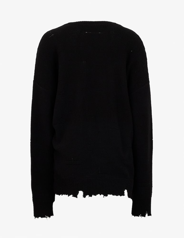 rinascente MM6 Maison Margiela Crewneck distressed jumper