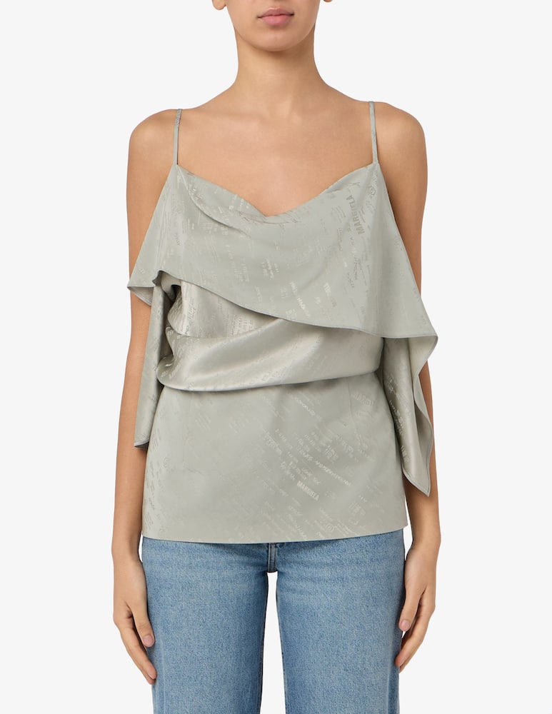 rinascente MM6 Maison Margiela Top in jacquard convertibile