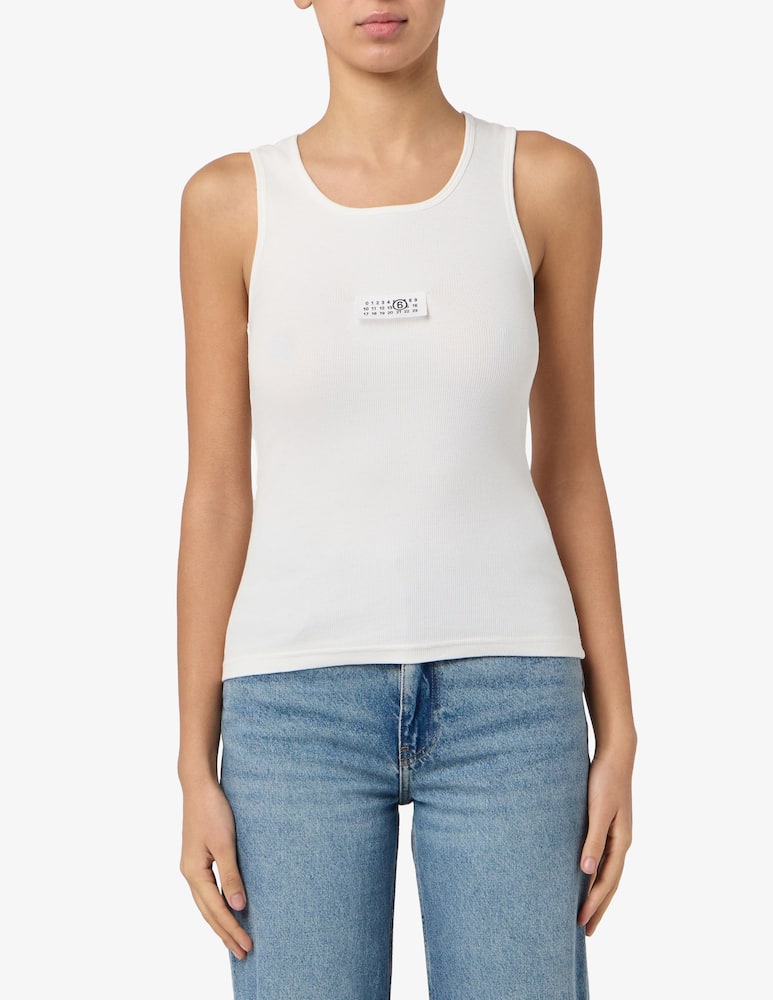 rinascente MM6 Maison Margiela Top canotta con etichetta