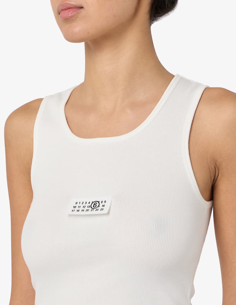 rinascente MM6 Maison Margiela Top canotta con etichetta