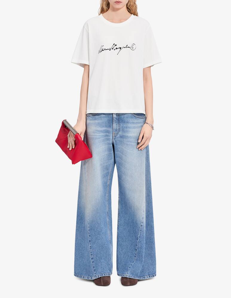 rinascente MM6 Maison Margiela T-shirt con logo corsivo