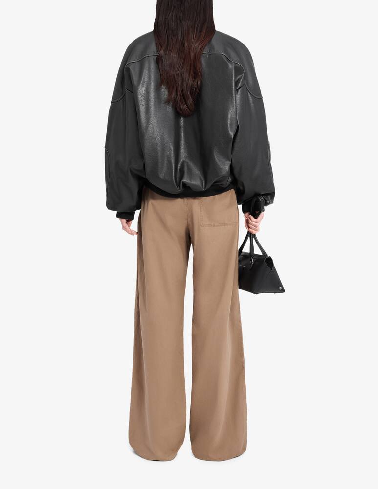 rinascente MM6 Maison Margiela Faux leather bomber jacket