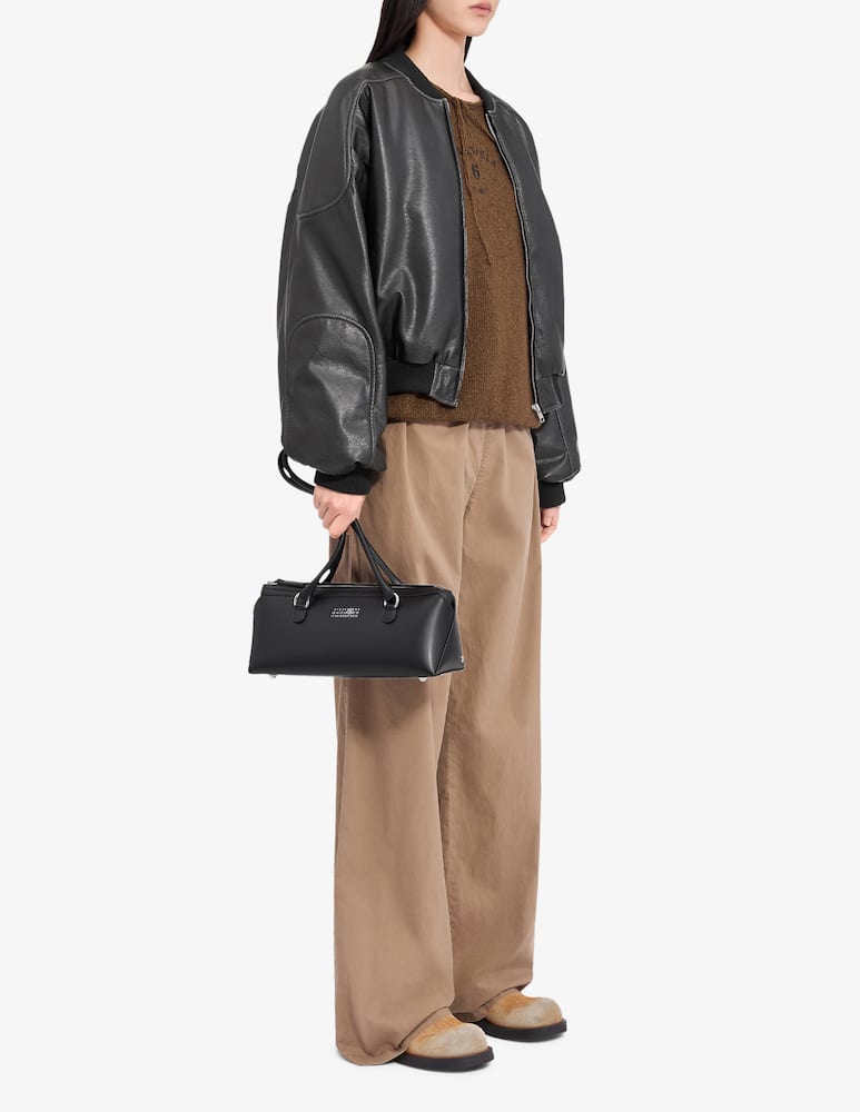 rinascente MM6 Maison Margiela Faux leather bomber jacket