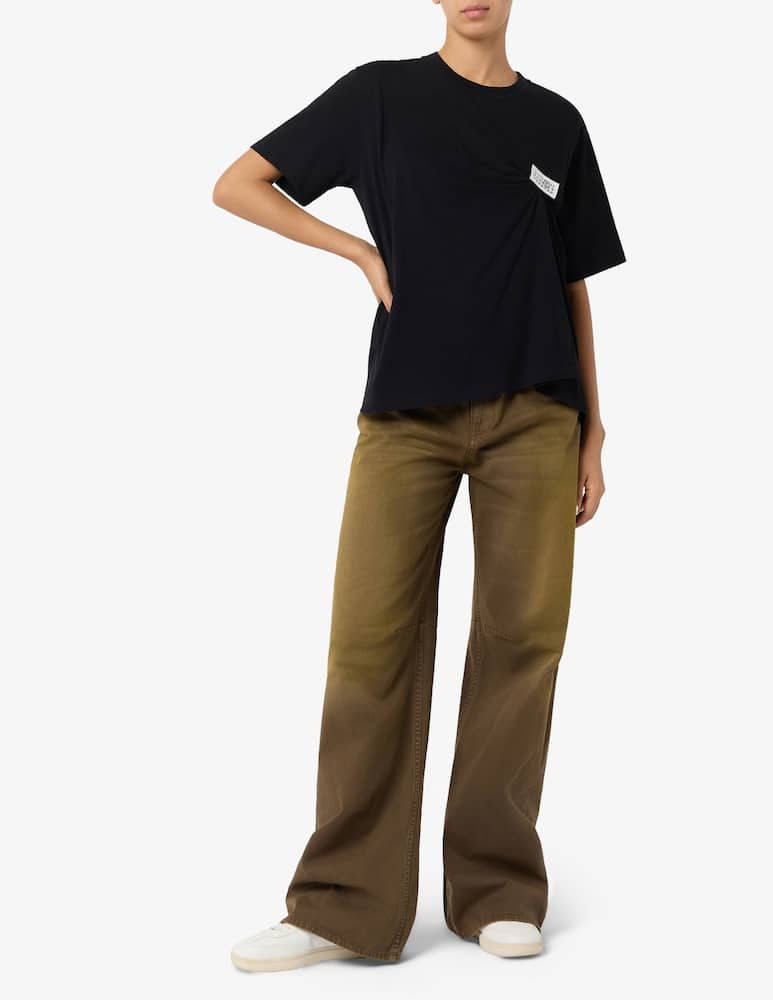 MM6 Maison Margiela Logo label draped t-shirt - picture 2 MM6 Maison Margiela Logo label draped t-shirt - picture 2