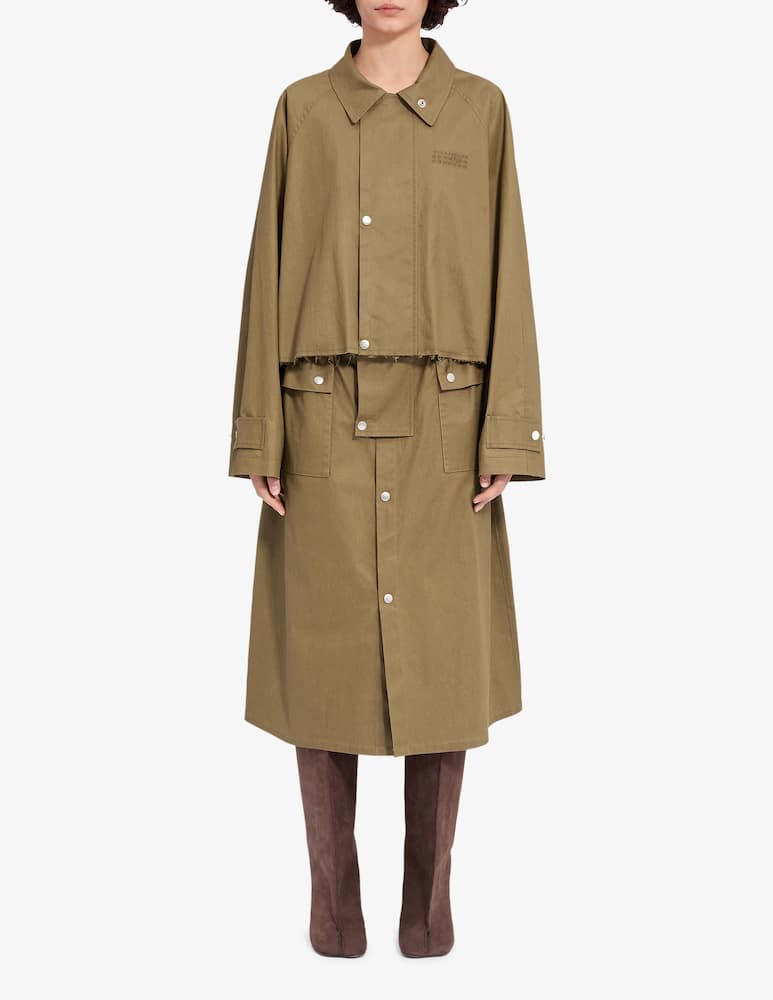 rinascente MM6 Maison Margiela Crop waxed jacket