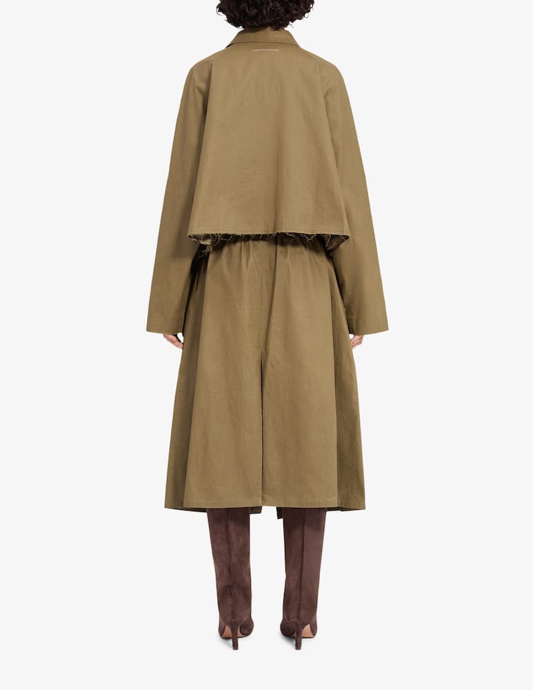 rinascente MM6 Maison Margiela Crop waxed jacket