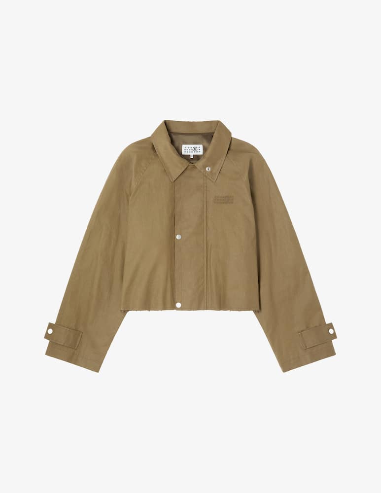 rinascente MM6 Maison Margiela Crop waxed jacket