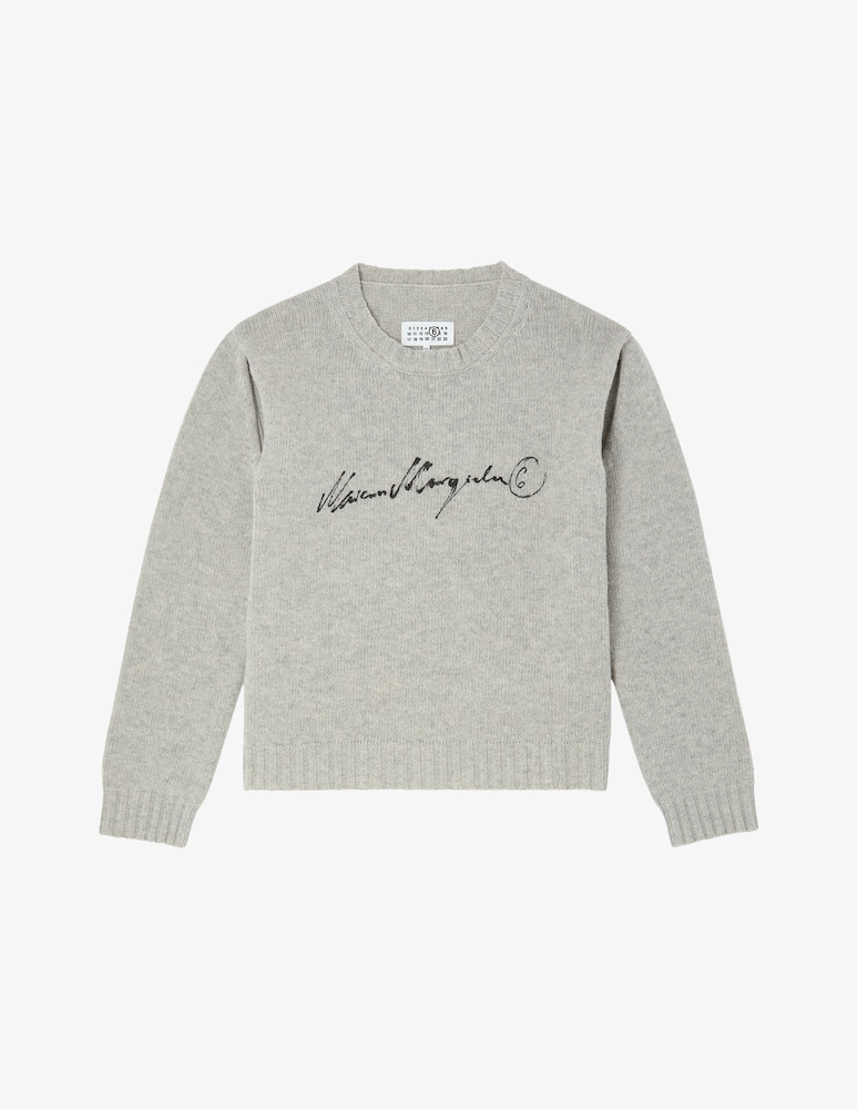 rinascente MM6 Maison Margiela Maglione con logo corsivo