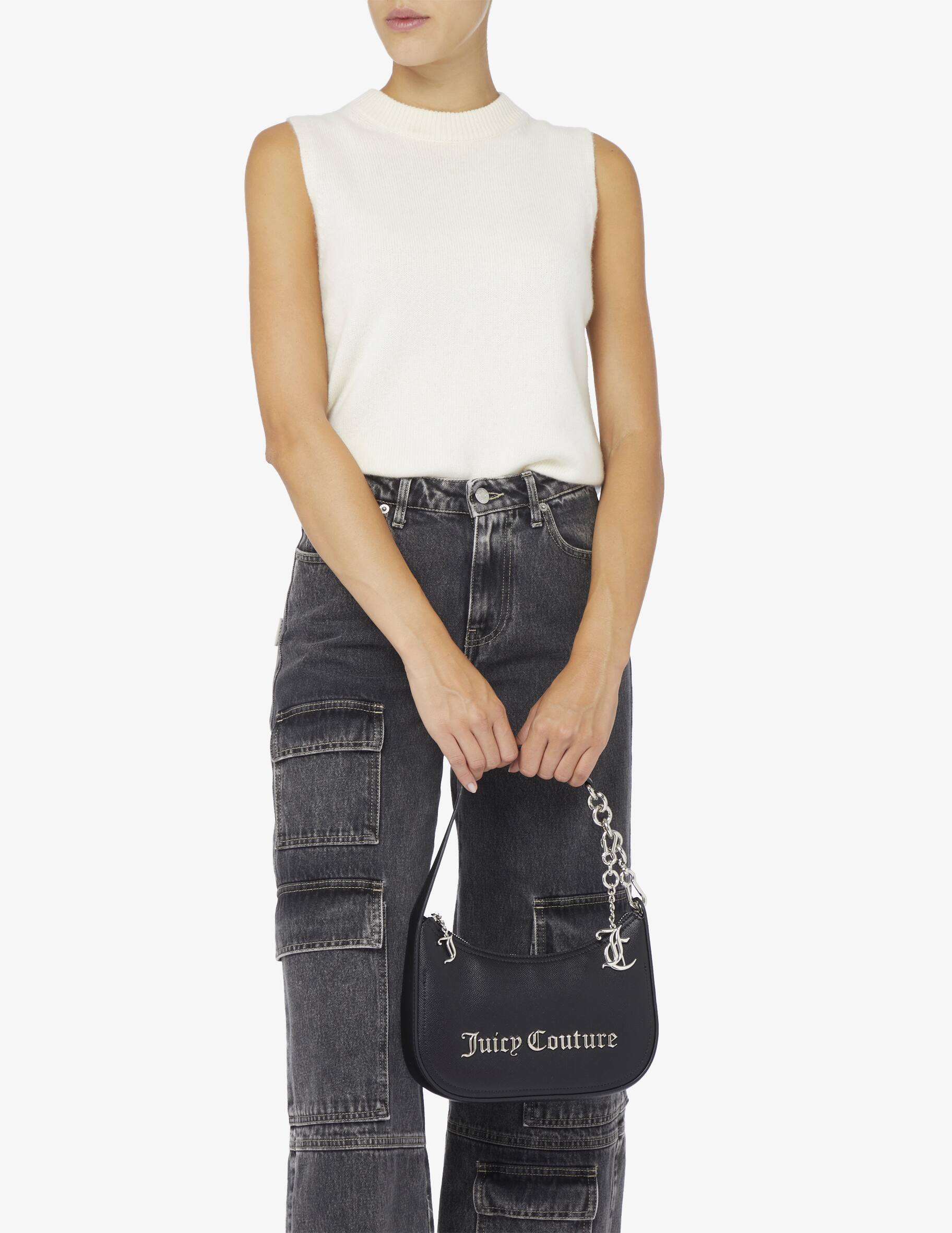 【Juicy Couture】Jasmine ミニポーチ付き バッグ Juicy Couture Jasmine Small Crossbody Bag - Black | Littlewoods