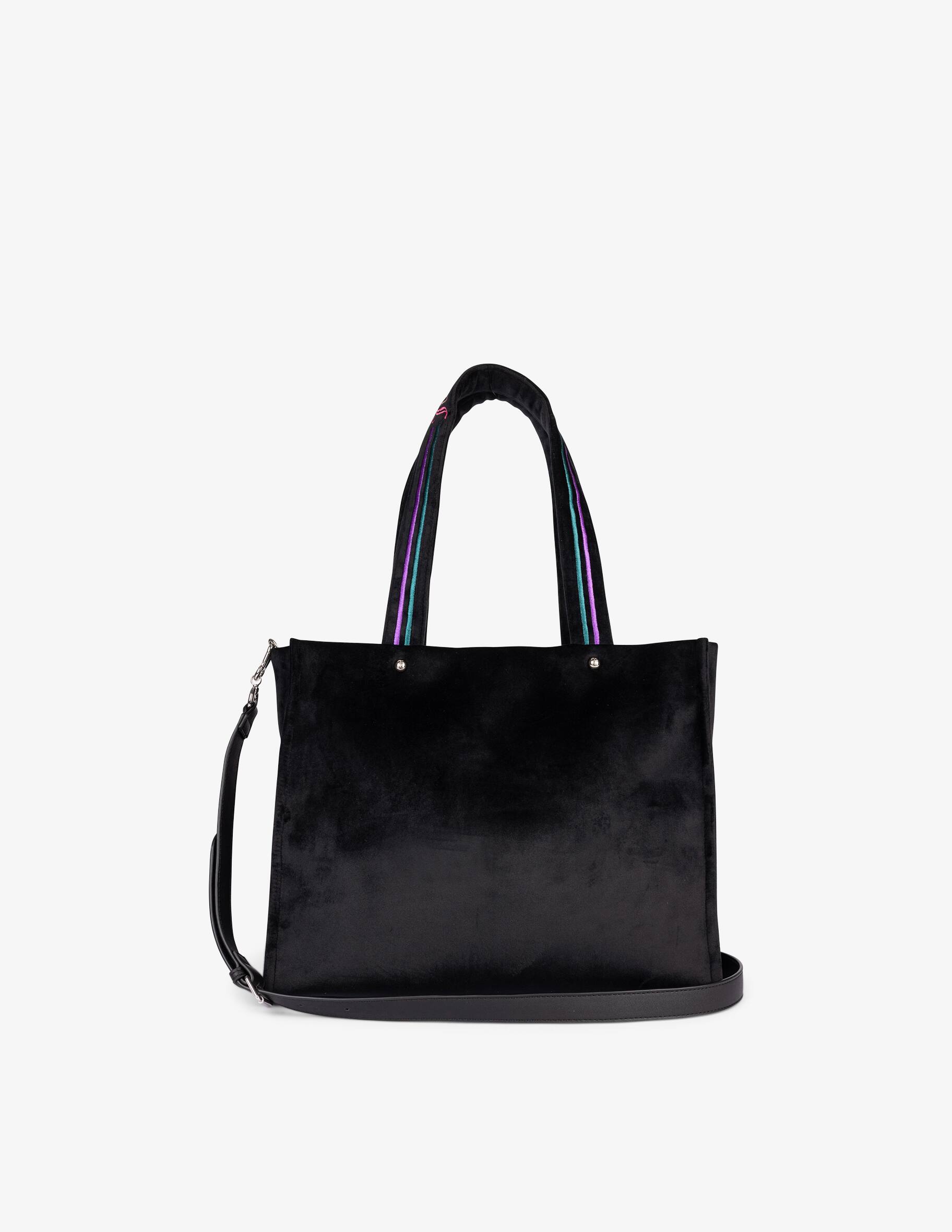 【JUICY COUTURE】Iris ベルベット パッチ ポーチ トート バッグ immagine-1-juicy-couture-iris-