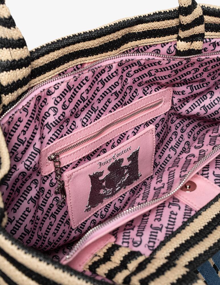 rinascente Juicy Couture Straw stripes tote