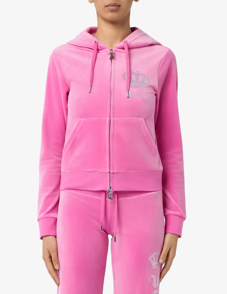 rinascente Juicy Couture Gothic crown zip hoodie