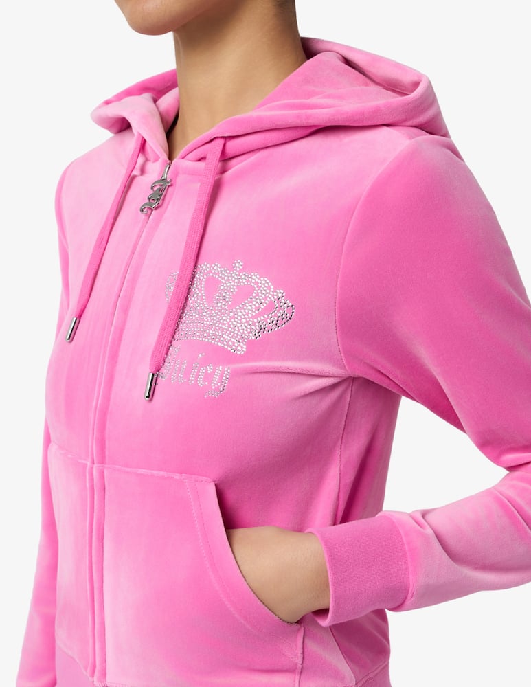 rinascente Juicy Couture Gothic crown zip hoodie