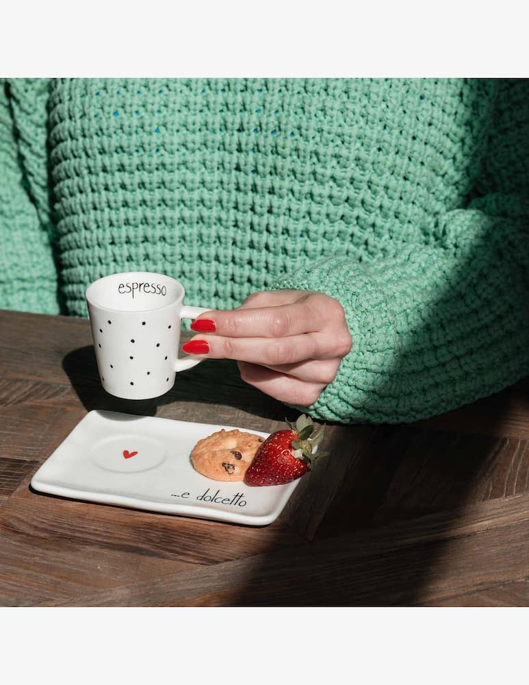 rinascente Simple Day Set 2 Plates For Espresso Espresso Dolcetto