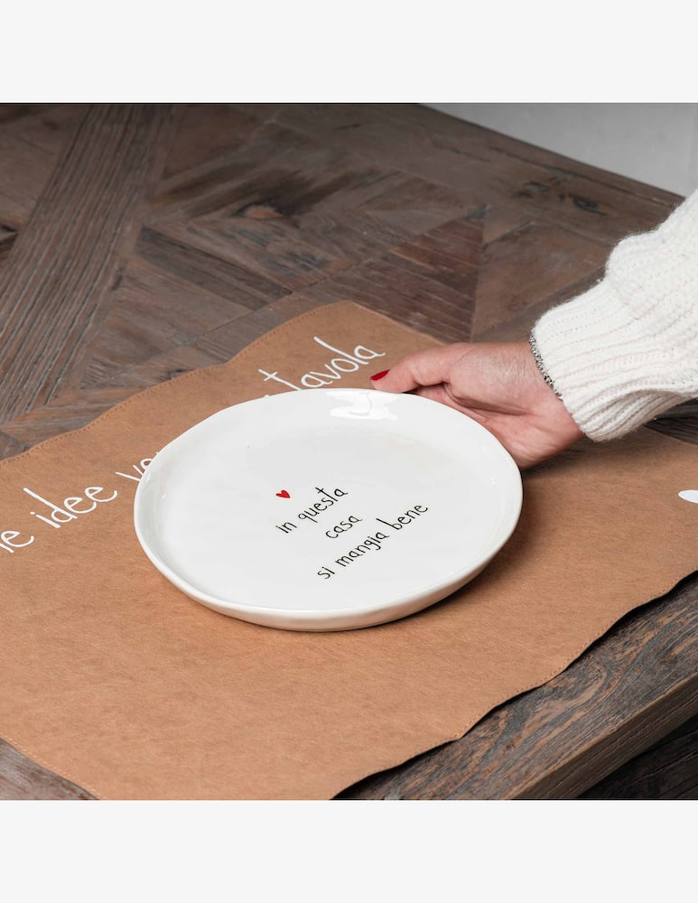 Simple Day Set 2 Desser Plates In Questa Casa Si Mangia Bene - picture 1 Simple Day Set 2 Desser Plates In Questa Casa Si Mangia Bene - picture 1