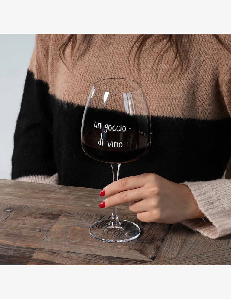 rinascente Simple Day Set 2 Wine Glasses Un Goccio Di Vino 77Cl