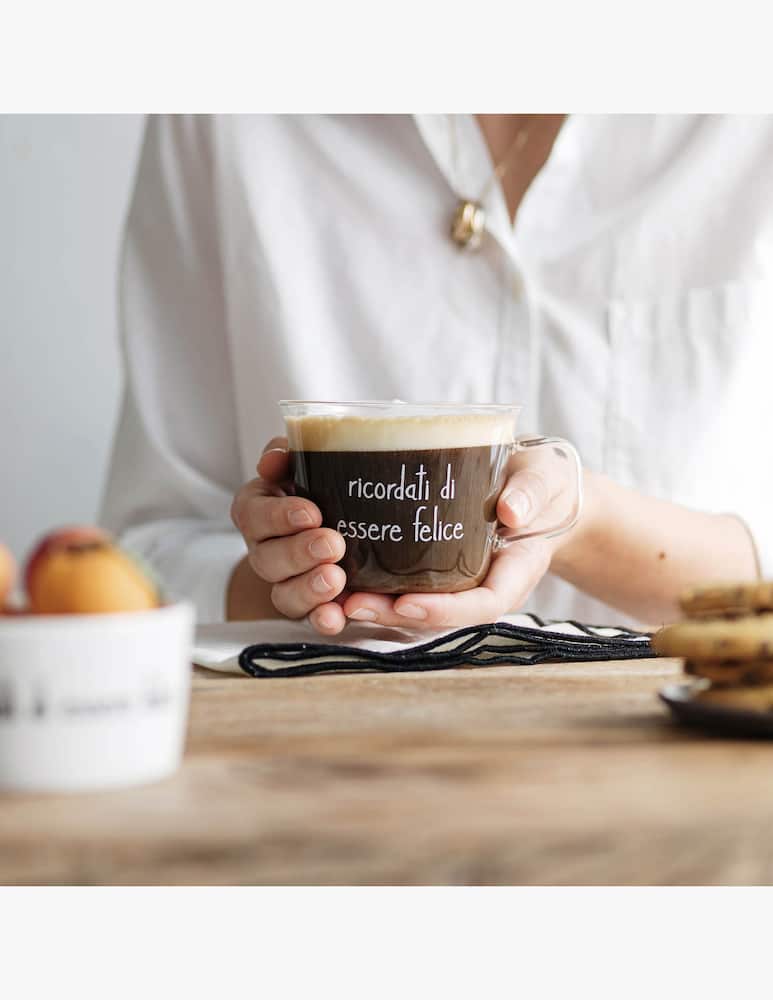 rinascente Simple Day Tazze Colazione Ricordati Di Essere Felice Set 2 Pz