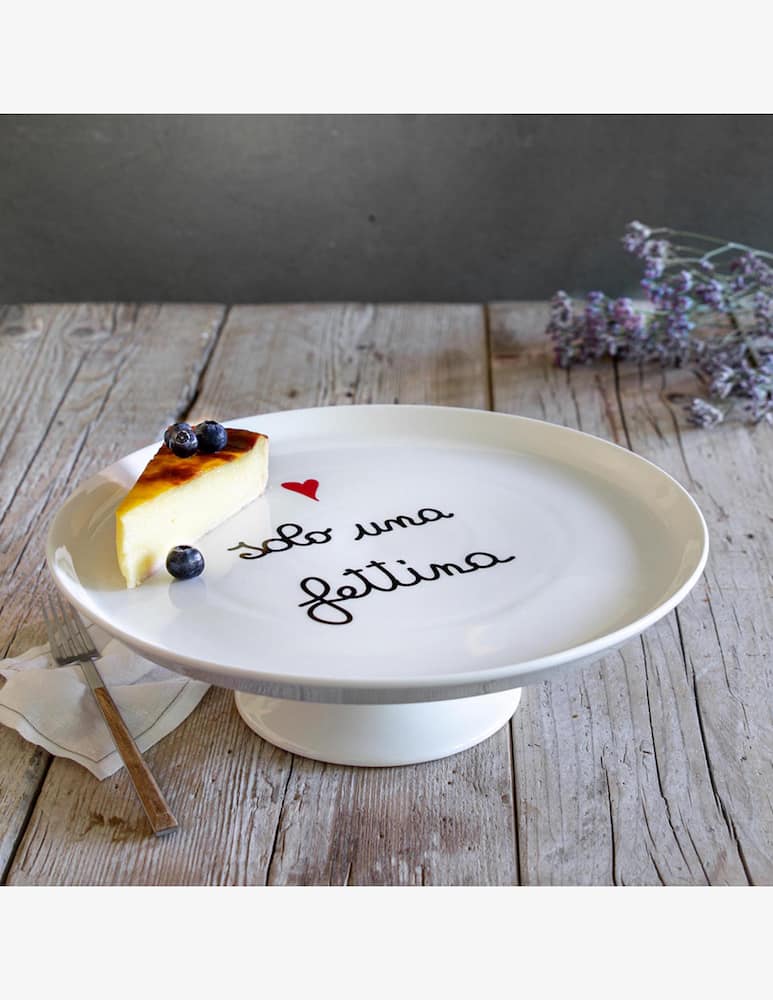 Simple Day Stoneware Cake Stand - Solo Una Fettina - picture 1 Simple Day Stoneware Cake Stand - Solo Una Fettina - picture 1