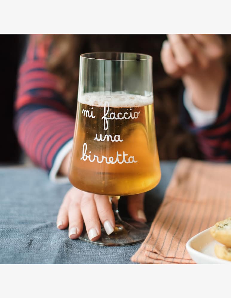 rinascente Simple Day Bicchieri Birra Mi Faccio Una Birretta - 55Cl Set 2 Pz