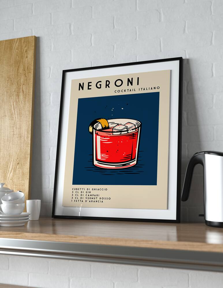 rinascente Kapolab Negroni Cocktail Poster
