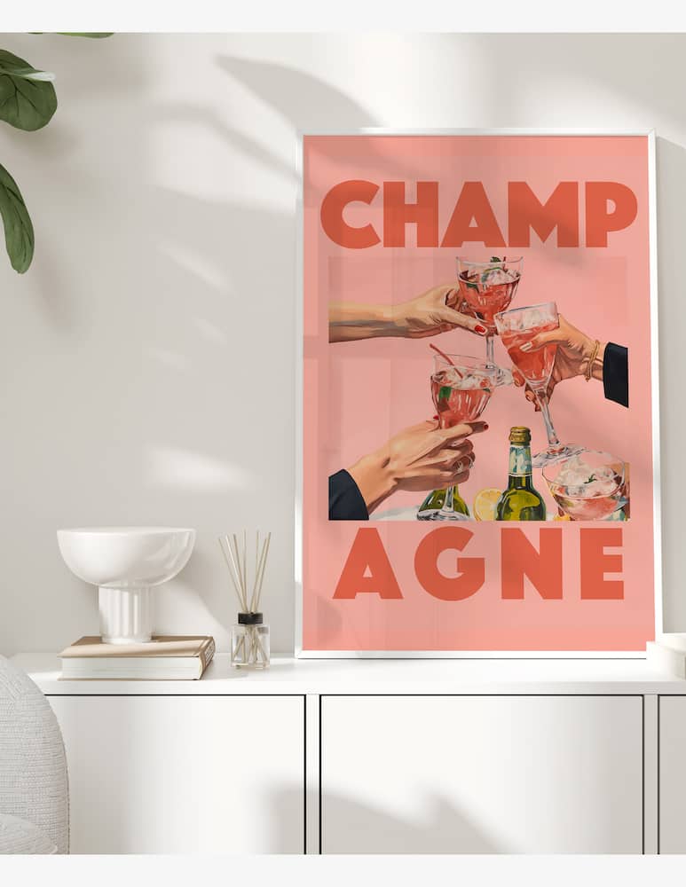 rinascente Kapolab Champagne Vintage Poster